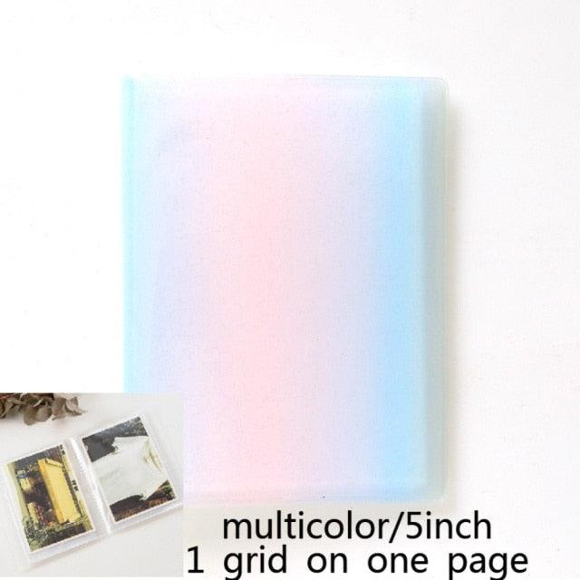 72 Pockets Book Album for PVC 3/4/5/6 Inch Album Daisy Printing 3 inch Photo paper Mini Films Transparent Photo Album Book Gifts For Friends And Coin Collectors Stevvex