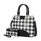 MKF Collection Gabriella Checkers Tote Handbag with Wallet by Mia K. (Color Mustard) EasyOptionXY LLC
