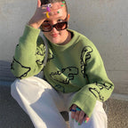 O-Neck Dinosaur Sweater Pi-Mart