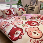 Washed Cotton Bed Sheet Quilt Cover Four-piece Set Pi-Mart