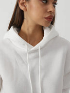 Women's Fashionable Casual Solid Color Long Sleeved Sweatshirt Set - SJB-DIAMOND ELITES