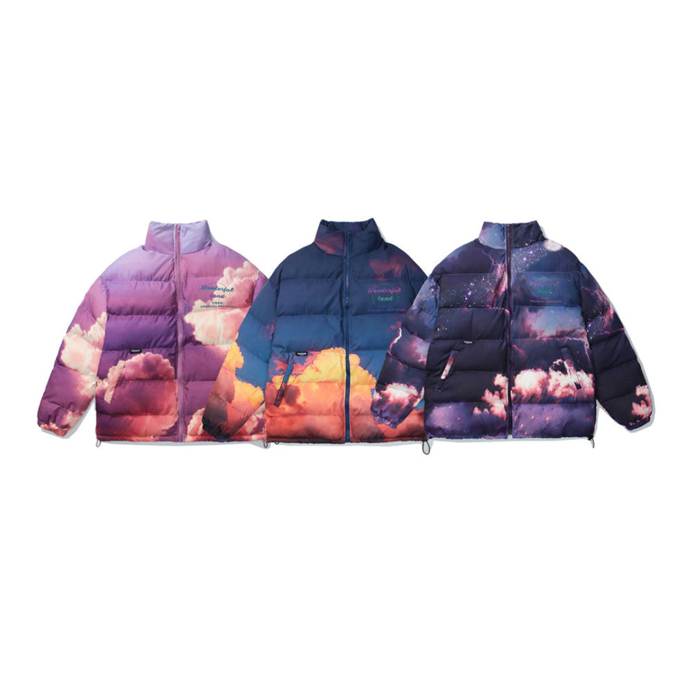 Star digital printing down jacket
