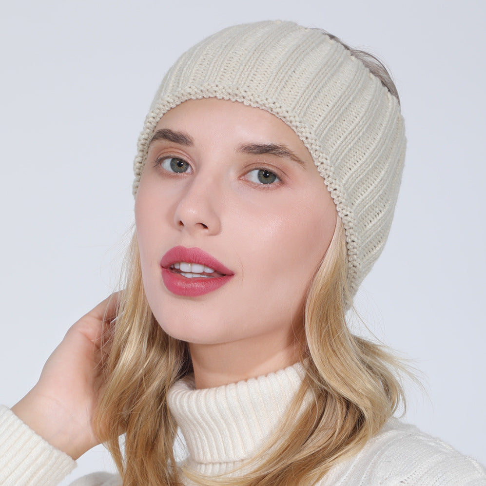 Knitted Hairband Ladies Air Top Ponytail Pi-Mart