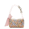 No Boundaries Women's Shoulder Handbag with Chain Strap, Pink Floral EasyOptionXY LLC