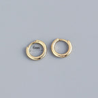 Stainless Steel Minimalist Huggie Hoop Earrings Pi-Mart