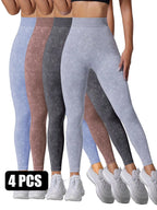 4 Pieces Scrunch Butt Lifting Workout V Back Leggings - SJB-DIAMOND ELITES