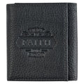 Christian Art Gifts Genuine Full Grain Leather RFID Blocking Scripture Wallet for Men: Walk by Faith - 2 Corinthians 5:7 Inspirational Bible Verse Accessory for Credit Cards, Bills, ID, Photos, Black EasyOptionXY LLC