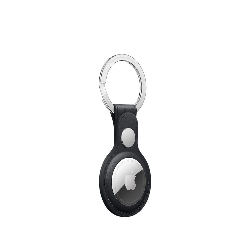 AirTag Leather Key Ring - Midnight