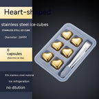 304 Heart-shaped Gold Stainless Steel Ice Cube Pi-Mart