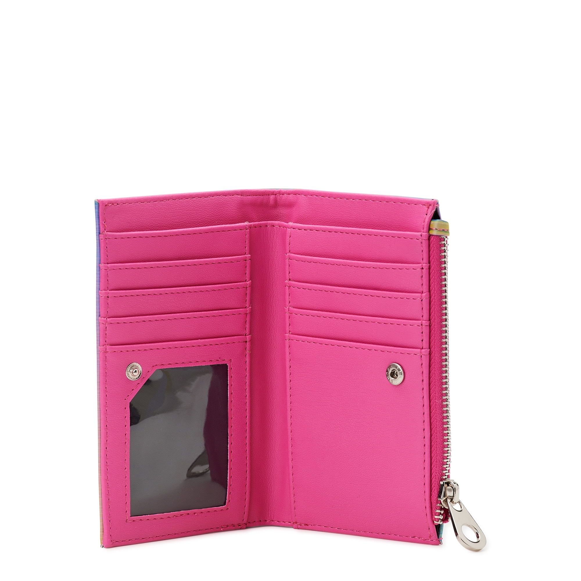 No Boundaries Women's Iridescent Rainbow Vinyl Snap Wallet EasyOptionXY LLC