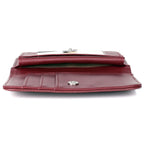 Julia Buxton Women's Hudson Pik-Me-Up Snap Card Case Leather, Red EasyOptionXY LLC
