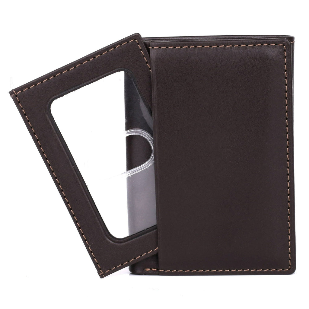 Dopp Men's Regatta ID Three-Fold Leather, Brown