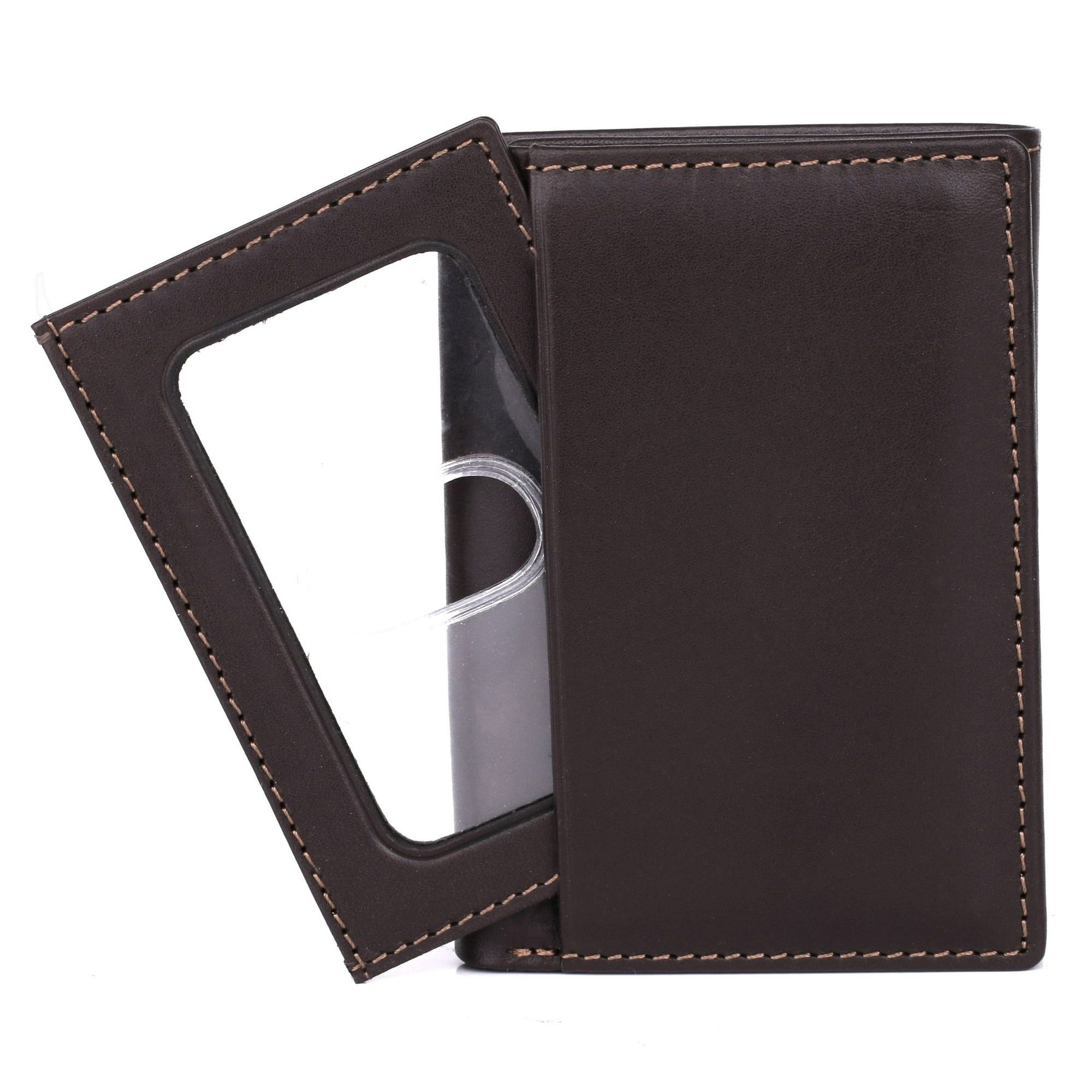 Dopp Men's Regatta ID Three-Fold Leather, Brown