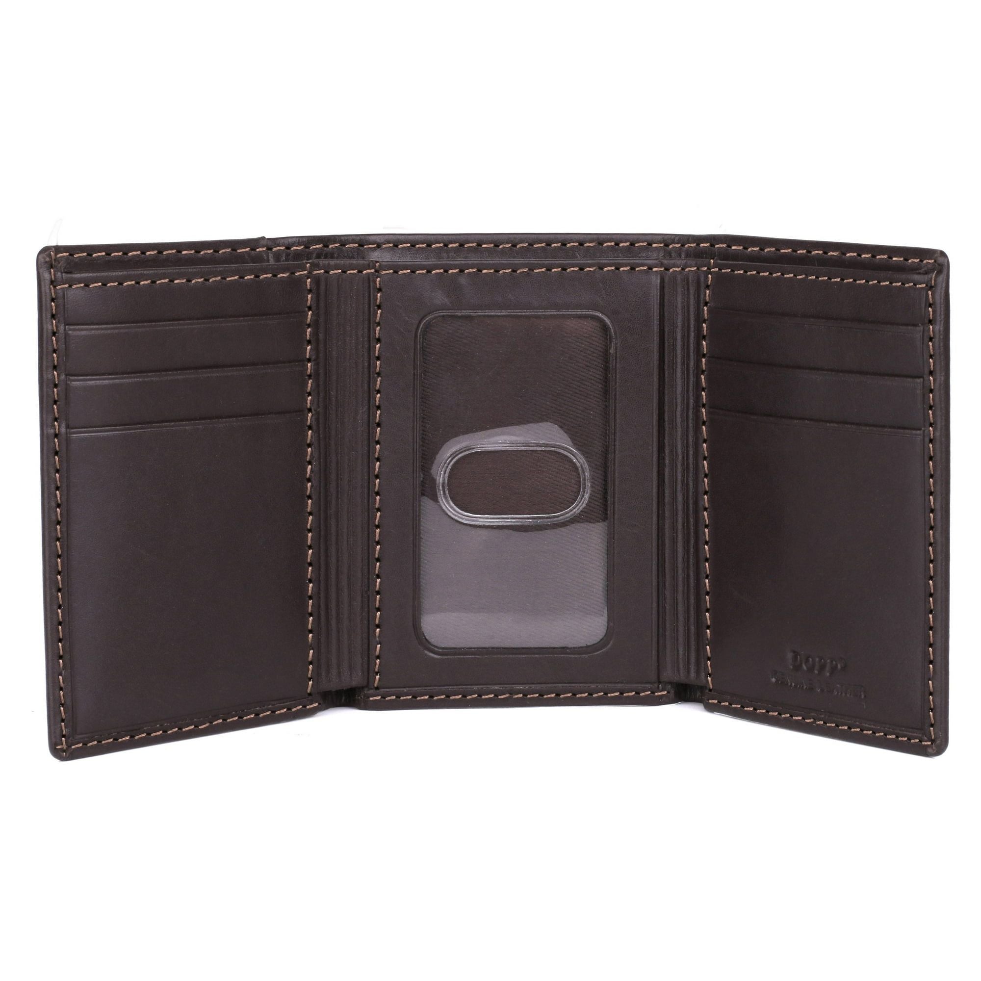 Dopp Men's Regatta ID Three-Fold Leather, Brown