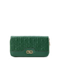Time and Tru Women's Alex Zip Around Wallet Quilted Green Bead EasyOptionXY LLC