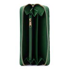 Time and Tru Women's Alex Zip Around Wallet Quilted Green Bead EasyOptionXY LLC