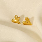 New Titanium Steel Love Heart Earrings Fashion Stainless Steel Pi-Mart