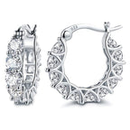 Fashion U-shaped  Earrings Full Zircon Rhinestones  Earrings Pi-Mart