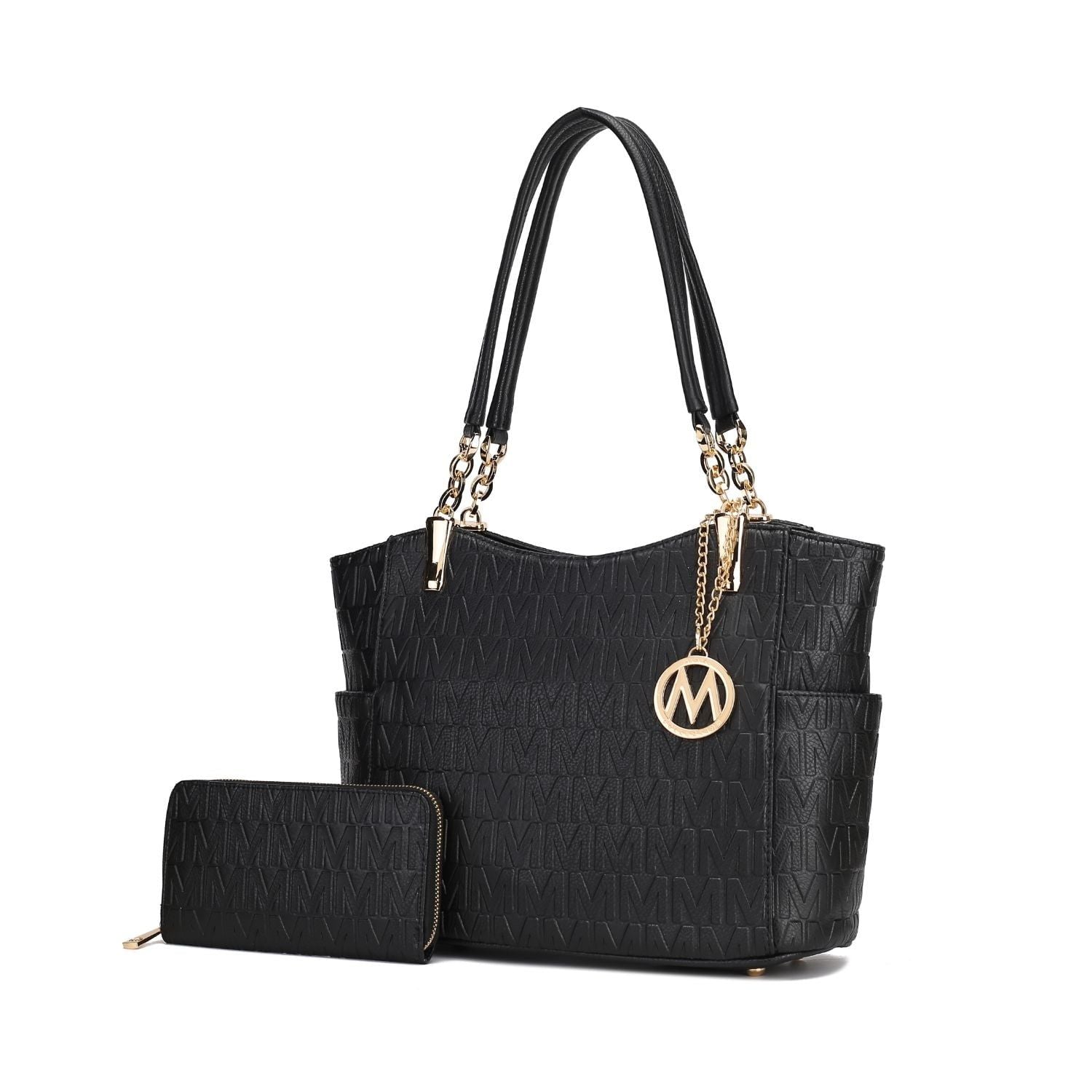 MKF Collection by Mia K. Allison Women's Tote Handbag and Wallet Set, 2-Piece, (Color Taupe)