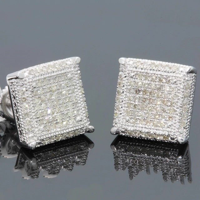 Color Stone Stud Earrings Pi-Mart
