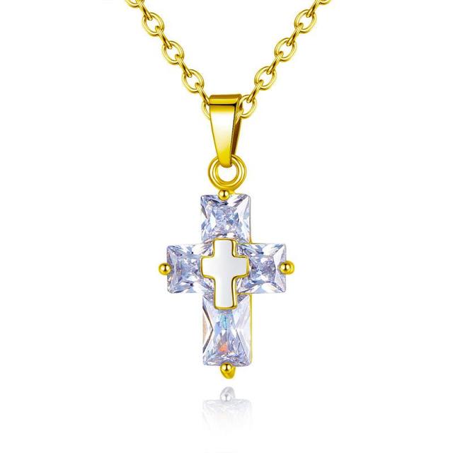 Personality Cross Copper Necklace Pi-Mart