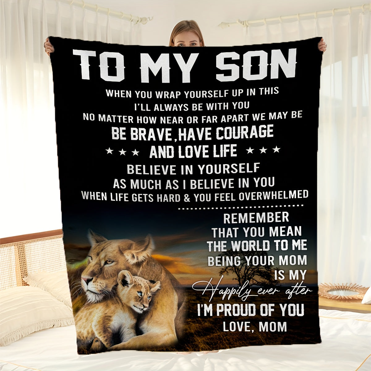 1pc Gift For Son Blanket Birthday Gifts For Son Graduation Gifts For Son Son Gifts From Mother For His Birthday To My Son Best Gift Ideas For Son Lootquake LLC