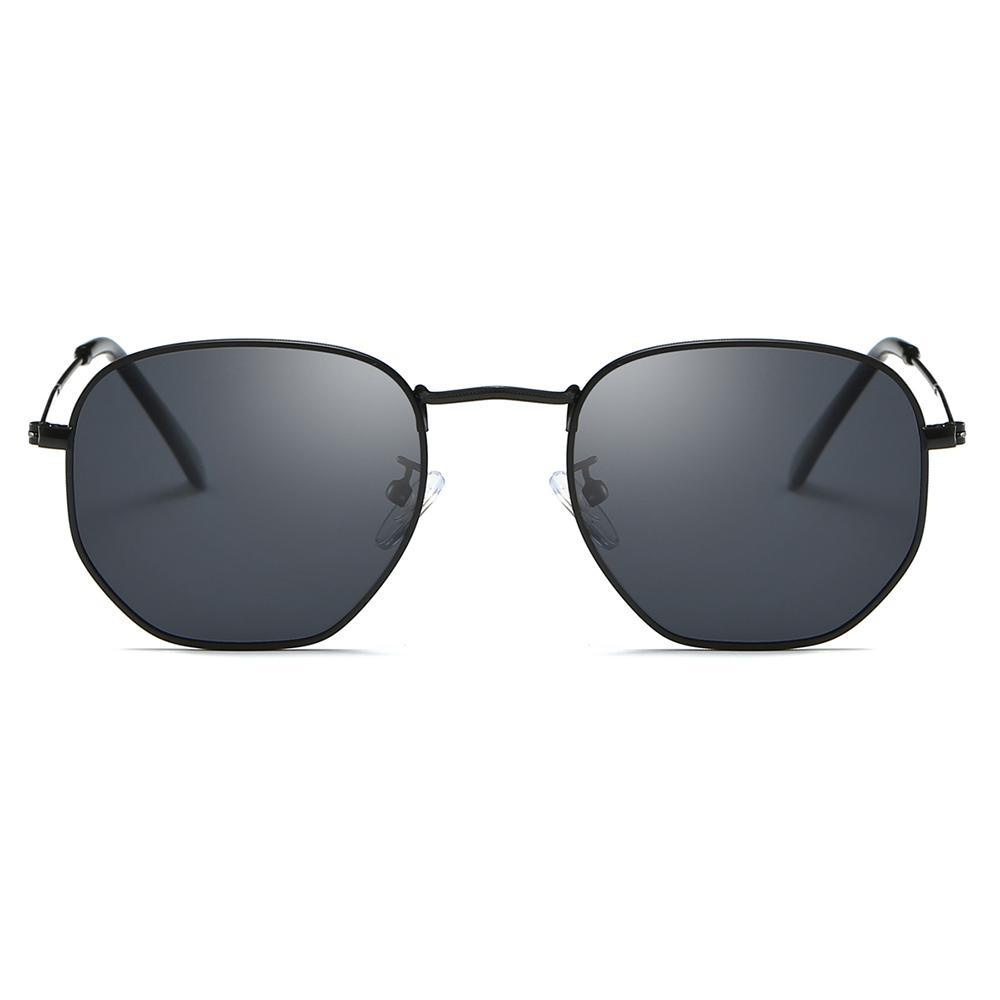 Classic Retro Luxury Reflective Sunglasses For Man And Woman Hexagon Sunglasses With Metal Luxury High Quality Frame Eyewear Sunglasses with UV400 Protection - SJB-DIAMOND ELITES