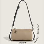Women's bag simple texture underarm bag, fashionable versatile shoulder crossbody bag, small cylinder bag - SJB-DIAMOND ELITES