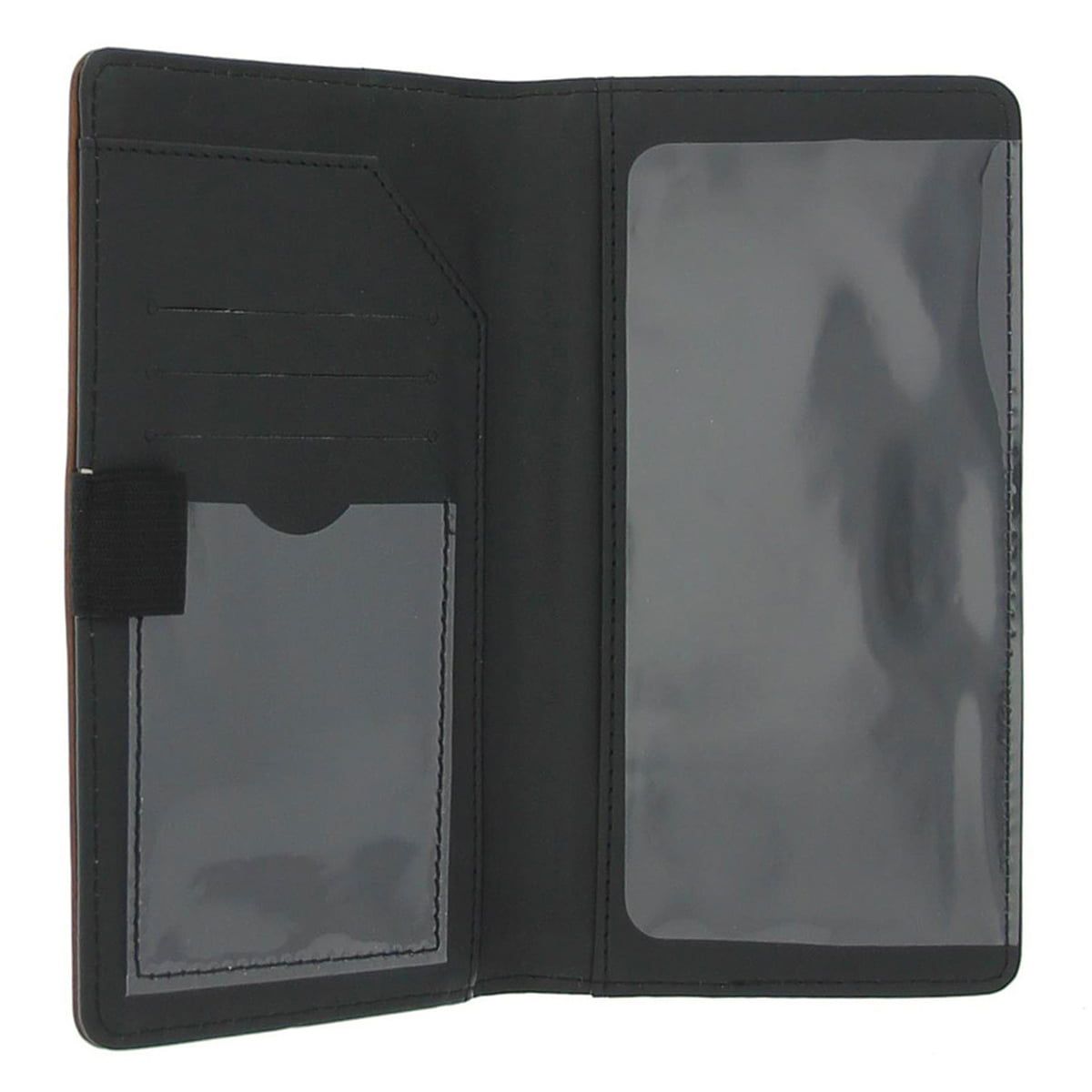 Checkbook Cover Brown/Black Strong & Courageous Josh. 1:9 EasyOptionXY LLC