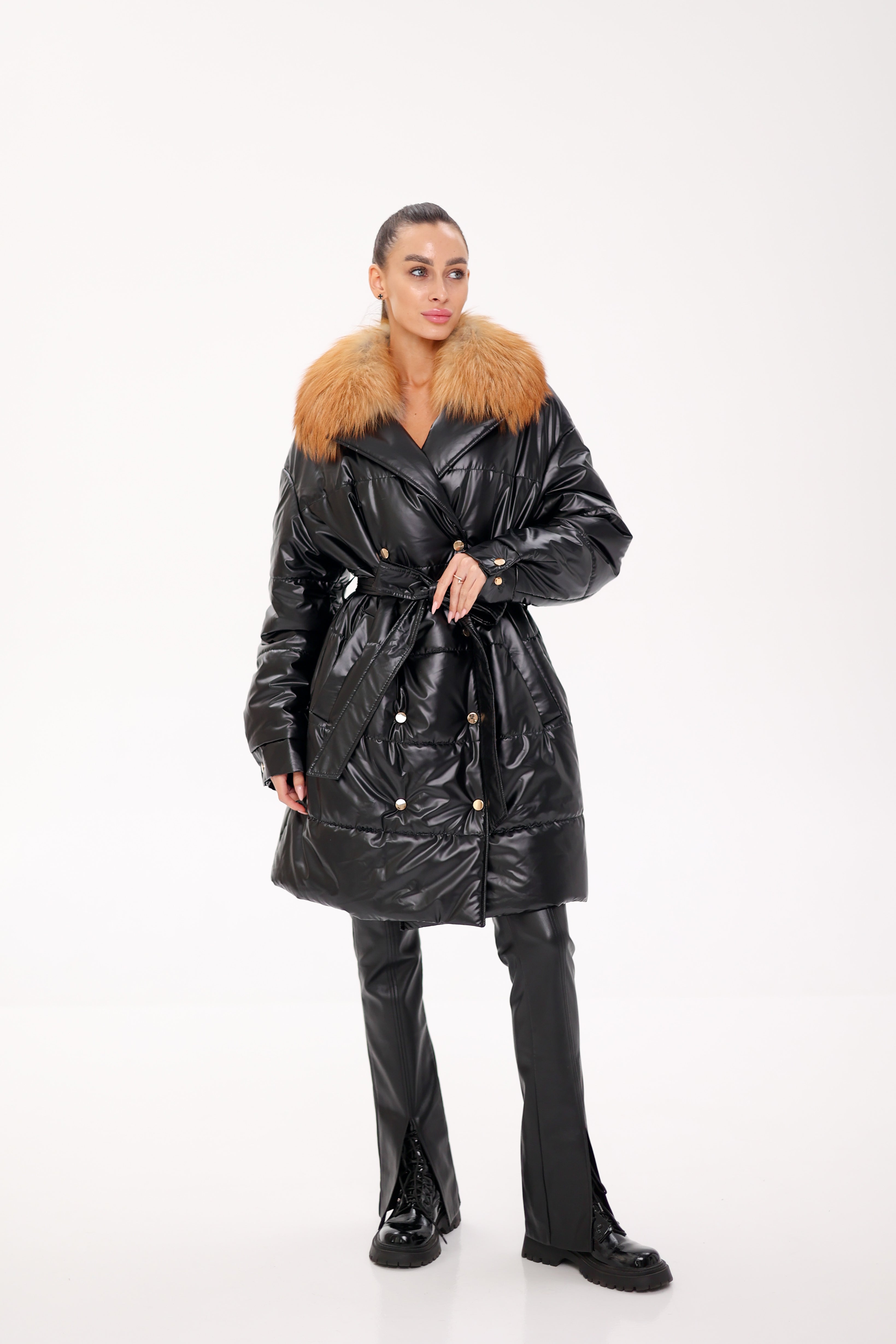 Genuine Gold Fox Fur Freudenberg Comfortemp® Coat - SJB-DIAMOND ELITES