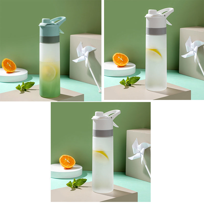 Spray Water Bottle For Girls Outdoor Sport Fitness Water Cup Large Capacity Spray Bottle Drinkware Travel Bottles Kitchen Gadgets Pi-Mart