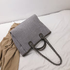 Simple canvas handbag Pi-Mart