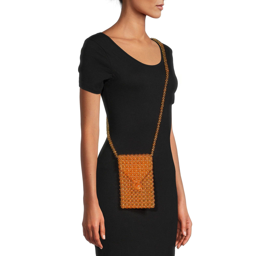 No Boundaries Women's Joyful Expression Beaded Pouch Orange EasyOptionXY LLC