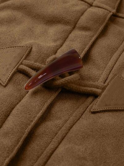 Full Size Pocketed Long Sleeve Hooded Toggle Jacket – Stylish & Functional Outerwear for Women Stevvex