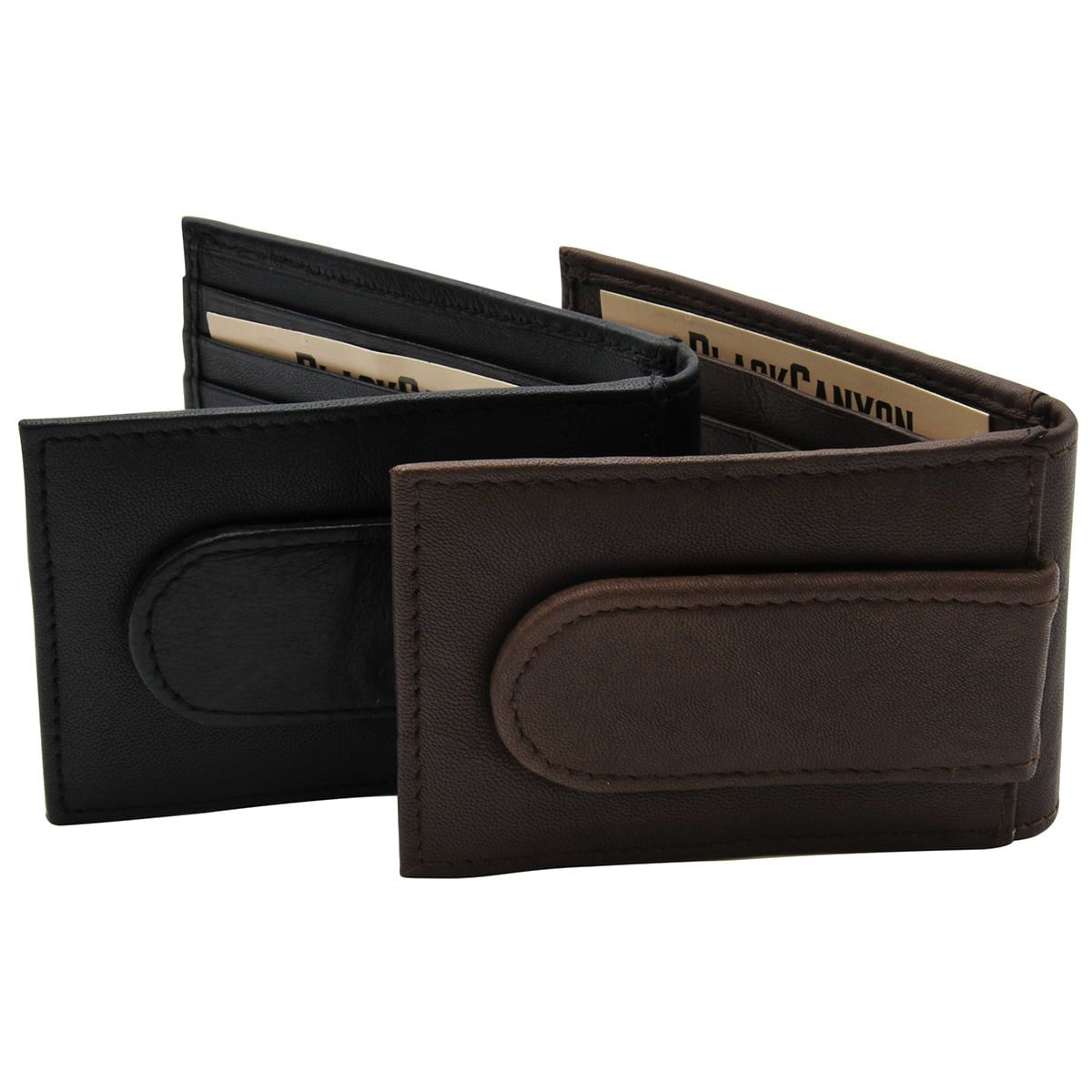 BlackCanyon Outfitters BCO RFID MONEY CLIP WALLET/ BK/BR EasyOptionXY LLC