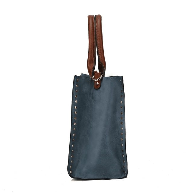 MKF Collection Women's Elissa Satchel Handbag with Pouch and Coin Purse Set, 3-Piece, Black EasyOptionXY LLC