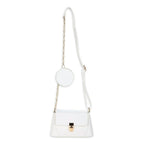 BeCool Women's Adult Crossbody Handbag with Purse 2-Piece Set Cream. EasyOptionXY LLC