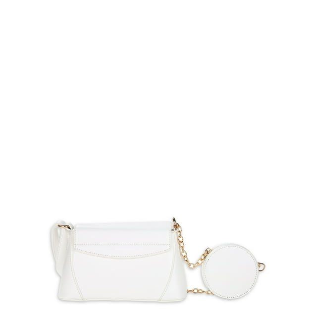BeCool Women's Adult Crossbody Handbag with Purse 2-Piece Set Cream. EasyOptionXY LLC