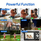 Digital Camera, Camkory FHD 1080P Camera 44MP Point and Shoot Digital Cameras with 32GB SD Card, 16X Zoom, Lanyard, Compact Small Camera, Best Gift for Boys Girls Lootquake LLC
