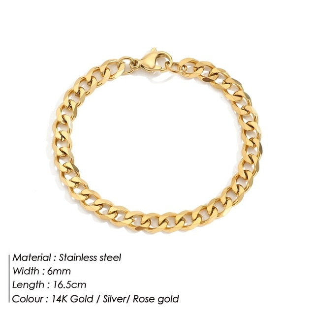 Curb Chain Stainless Steel Bracelet Pi-Mart