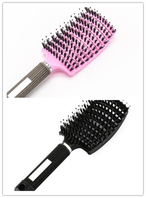 Hairbrush Anti Klit Brushy Haarborstel Women Detangler Hair Brush Bristle Nylon Scalp Massage  Teaser Hair Brush Comb Pi-Mart