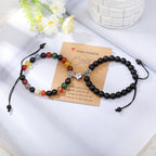 Natural Stone Beads Couple Magnetic Bracelets Pi-Mart