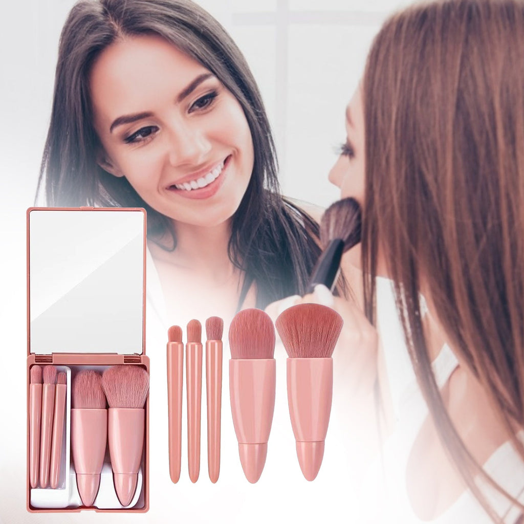 5Pcs Makeup Brushes Tool Set Cosmetic Powder Eye Shadow Foundation Blush Blending Make Up Brush Pi-Mart