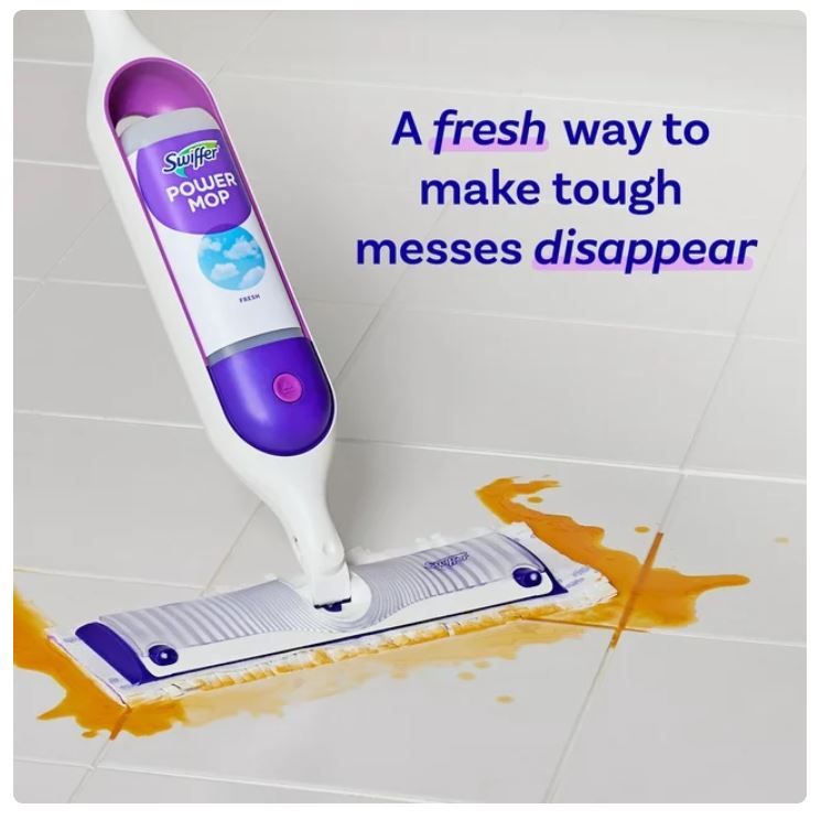 Swiffer Power Mop Liquid Floor Cleaners Solution with Fresh Scent, 25.3 fl oz.