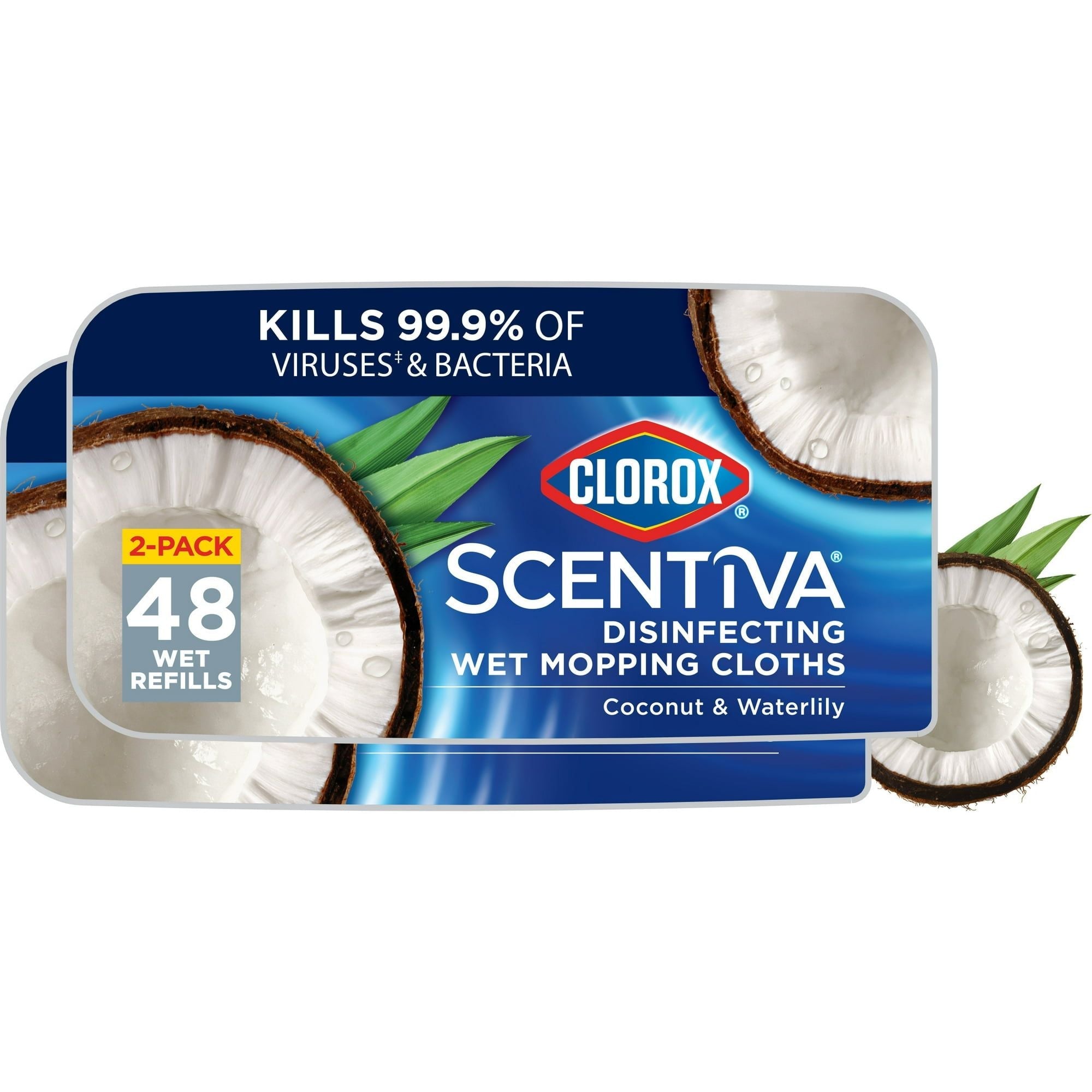 Clorox Scentiva Disinfecting Wet Mop Pads, Pacific Breeze and Coconut, 48 Count EasyOptionXY LLC