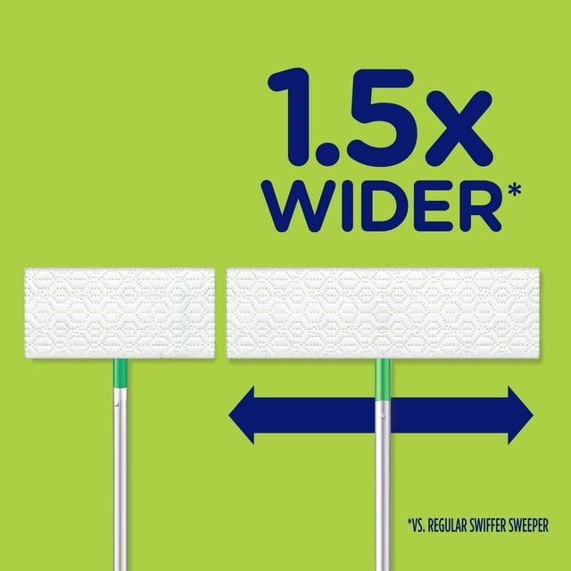 Swiffer Sweeper XL Wet + Dry Kit, 1 Sweeper, 8 Dry Sweeping Cloths, 2 Wet Mop Cloths EasyOptionXY LLC
