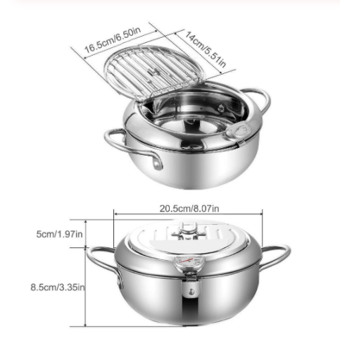 Stainless Steel Telescopic Folding Basket Frying Basket French Fries Degreasing Kitchen Tool Pi-Mart