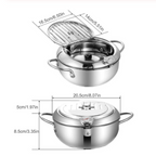 Stainless Steel Telescopic Folding Basket Frying Basket French Fries Degreasing Kitchen Tool Pi-Mart