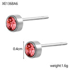 Stainless Steel Gold-plated Birthday Stone Constellation Diamond Bone Nail Pi-Mart