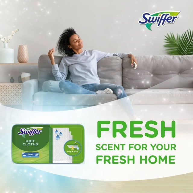 Swiffer Wet Mopping Cloths, Fresh Scent, 19 Count, Pack of 2 EasyOptionXY LLC